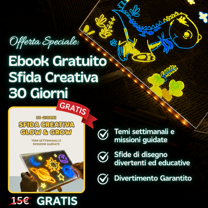 Lavagna a LED illuminata