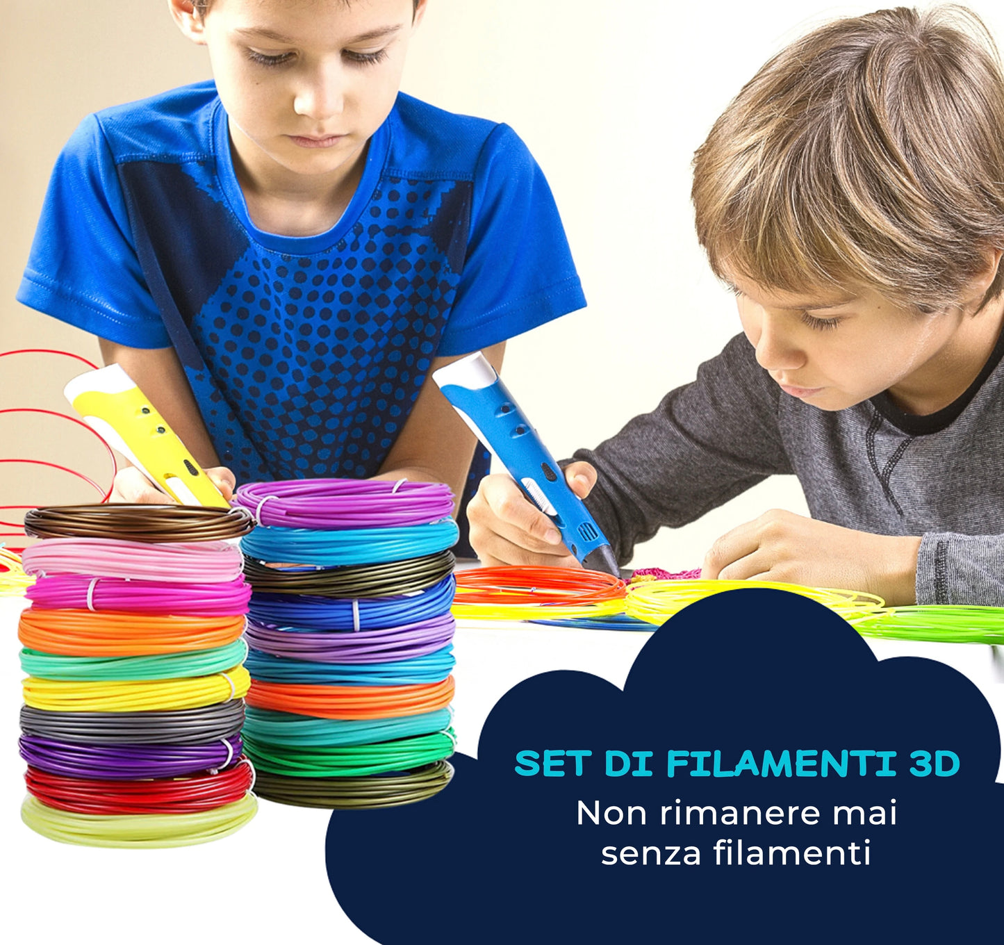 Ricarica Filamento-100m- 12 Colori