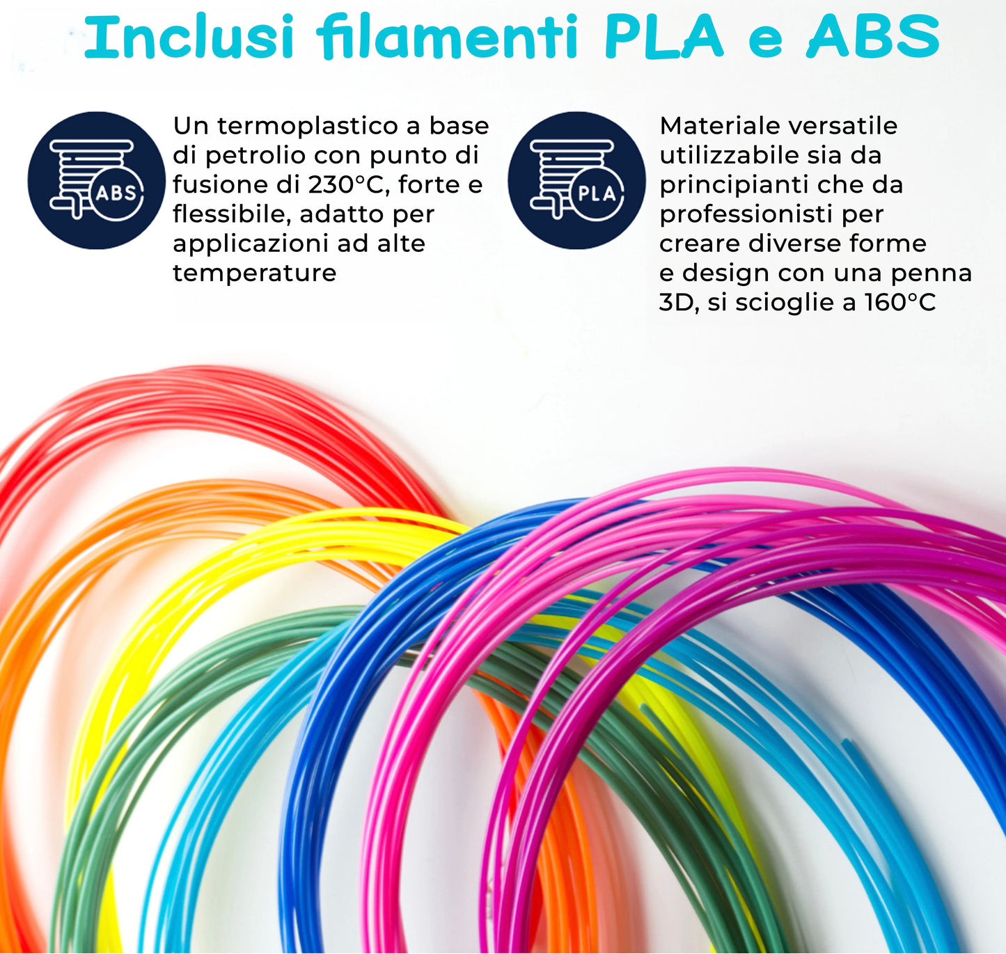 Ricarica Filamento-100m- 12 Colori