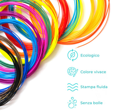 Ricarica Filamento-100m- 12 Colori