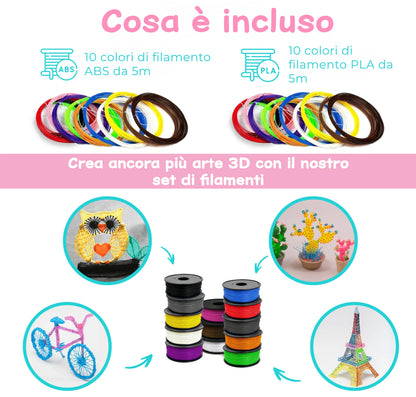 Ricarica Filamento-100m- 12 Colori